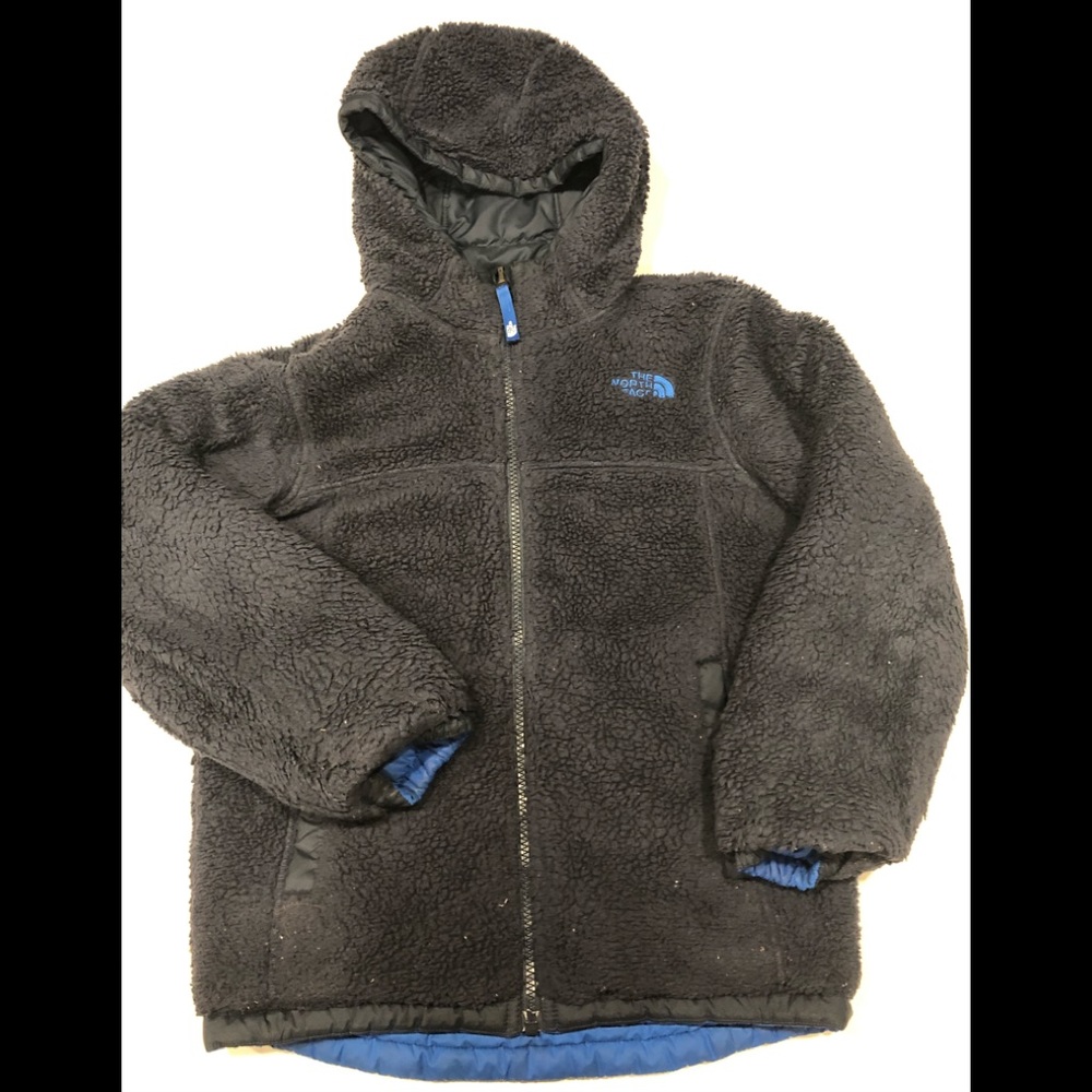 BOYS Small 7/8 NORTH FACE REVERSIBLE COAT!